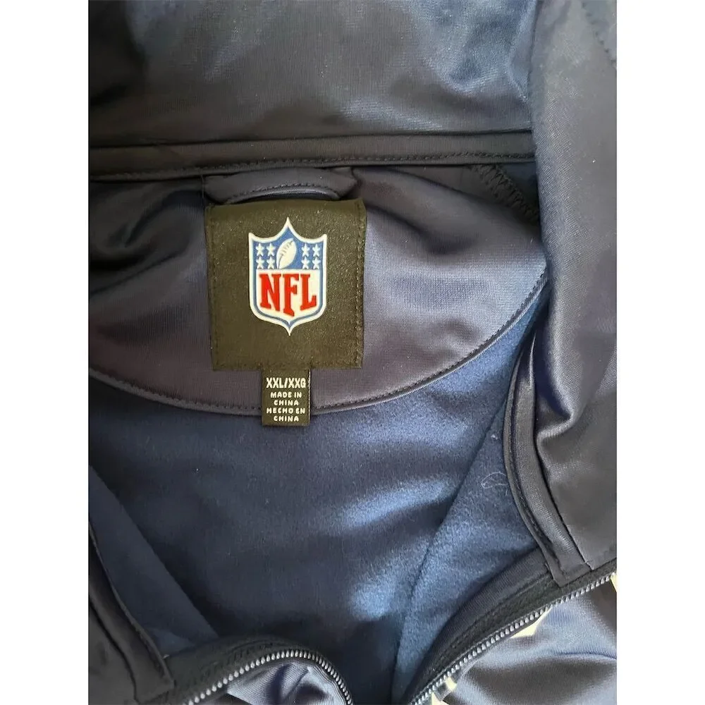 Dallas Cowboys Men's 2XL Blue Full-Zip Windbreaker Jacket‎ NFL Official